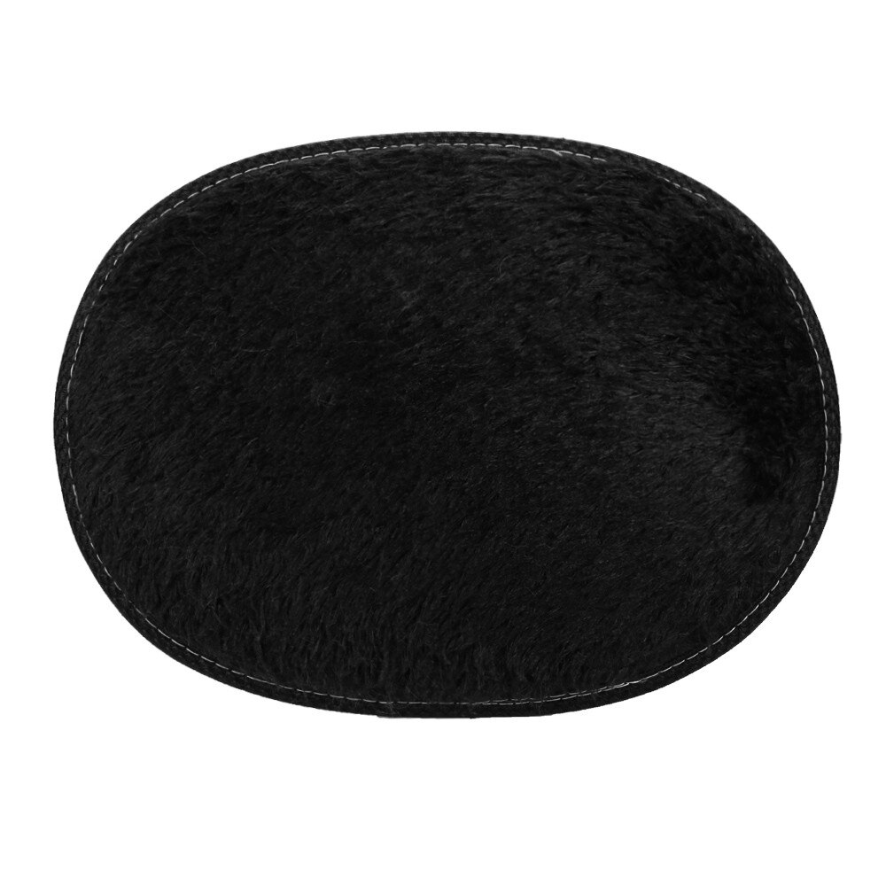 30*40Cm Anti-Skid Pluizige Shaggy Gebied Tapijt Thuis Slaapkamer Badkamer Vloer Deur Mat: Black 