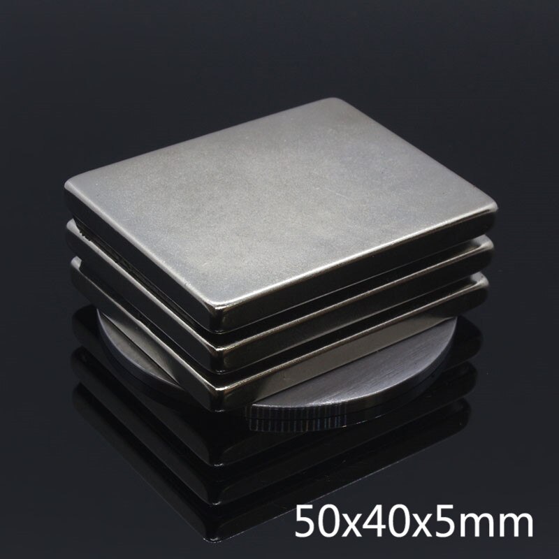 1 stks 50x40x5mm NdFeB Magneten Super Sterke Cuboid Neodymium Magneten Krachtige Zeldzame Aarde Magnetische magneten imane de neodinio