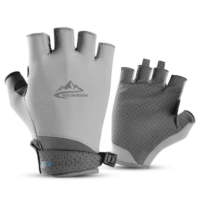 Unisex Ice Zijde Ridding Gym Handschoenen Zwaargewicht Sport Lifting Handschoenen Body Building Training Handschoenen Voor Sport Fitness Handschoenen: Gray / L