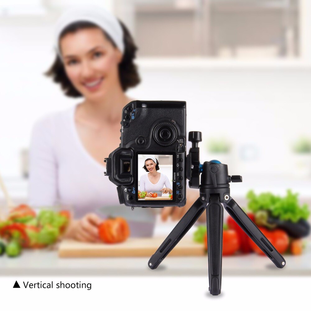 PULUZ – Mini trépied de poche pour photographie, appareil photo de bureau avec support de tête sphérique de 360 pouces, monopode Macro pour Canon Nikon Sony DSLR
