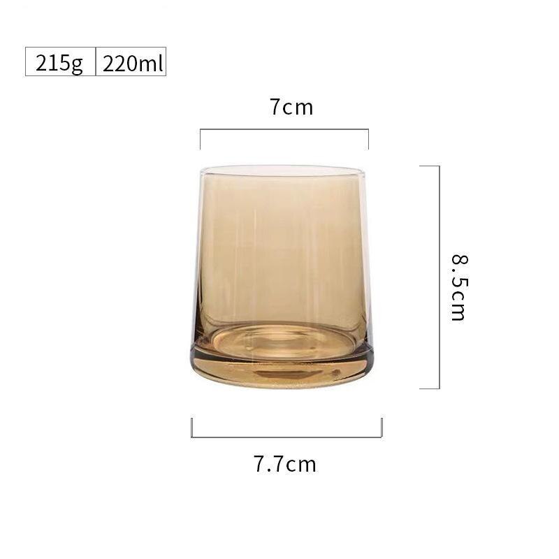 Japanese style wine glass colorful whiskey glass household thick bottom ion plating craft beer glass juice cup: 02