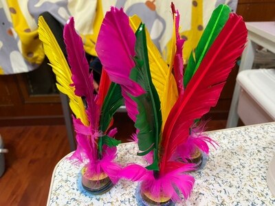 Suzakoo kicking sport feather shuttlecock three pcs set outdoor fitness equipment