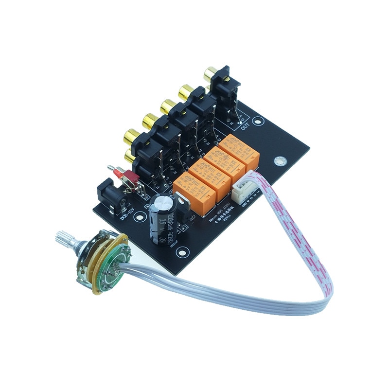 hifi audio 4 pairs RCA input Source Selector Signal Selector Switching For Preamp Power Amplifier 4 IN 1 OUT