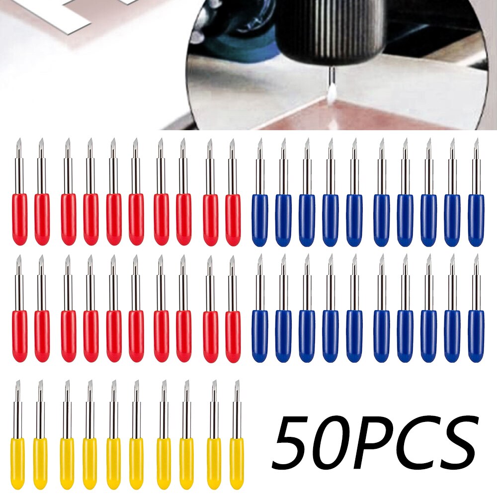 Lames de remplacement pour outils électriques, 30/45/60 degrés, pour traceur, Roland Cricut: 50PCS Set1