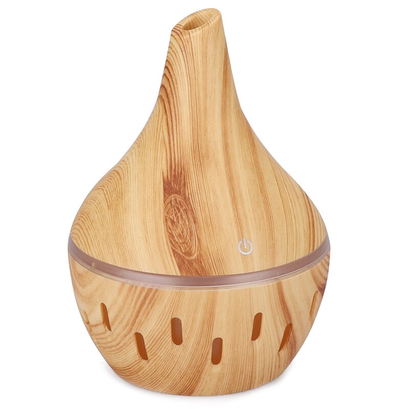 USB Wood Grain Essential Oil Diffuser Ultrasonic Air Humidifier Household Aroma Diffuser Aromatherapy Mist Maker with Light