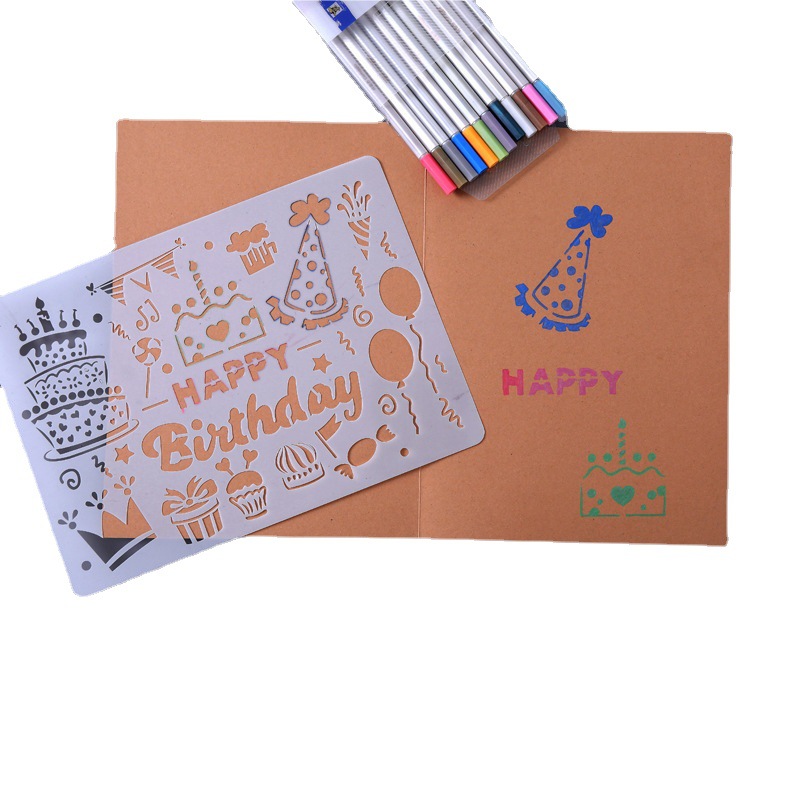Schabloner mallar för målning rita plastschablon gör-det-själv födelsedag jul scrapbooking färgläggning prägling album dekorativt