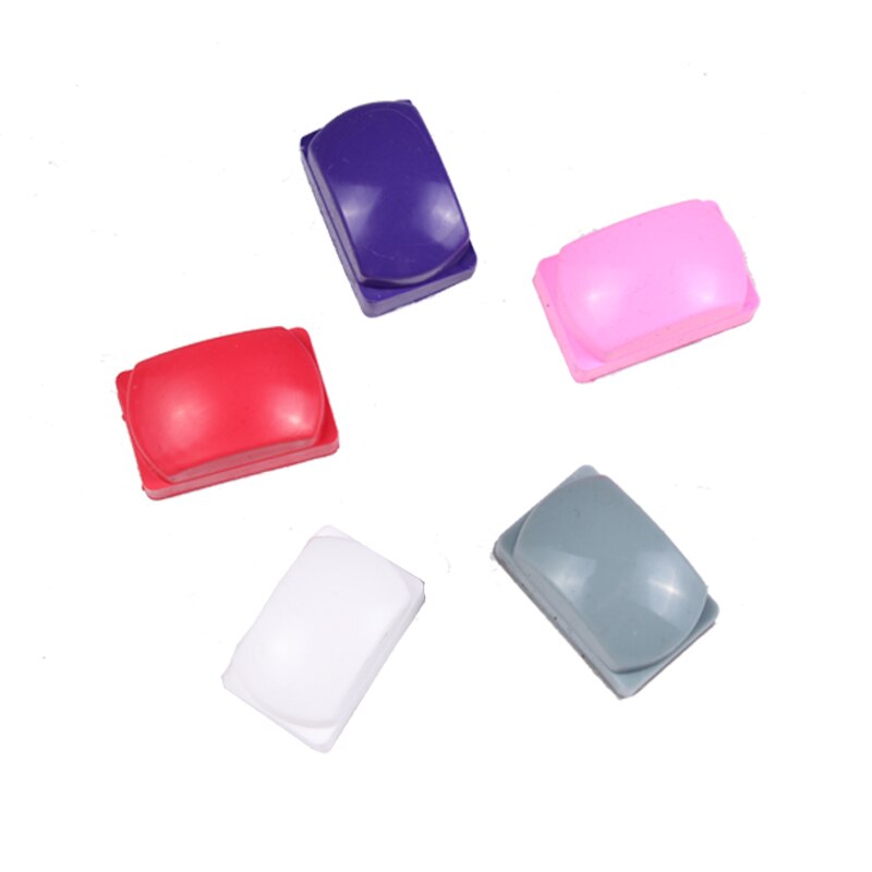 5 farbe Rechteck Nagel Stempel Silikon Gelee Kopf Lila Weiß/verrotten/Grau/Rosa Nagel Stempel Kopf Nagel stanzen Platte Druck Werkzeug
