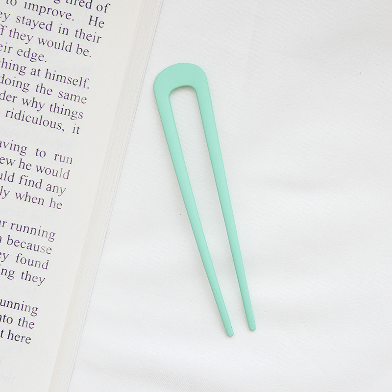 Horquilla en forma de U para mujer, horquillas de Metal en forma de U, horquilla francesa sencilla, accesorios para el cabello: Bronce antiguo plateado