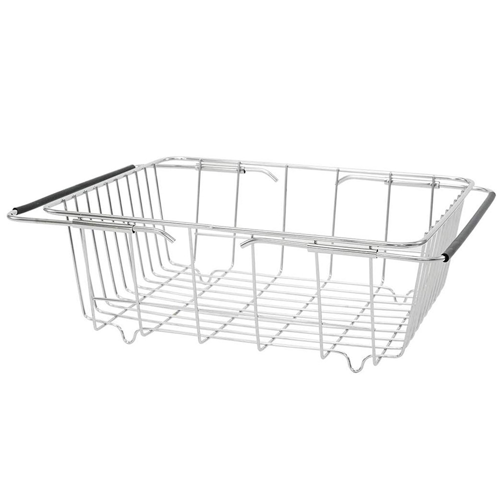 Expandable Dish Drying Rack Over the Sink Dish Rack On Counter Dish Drainer Rustproof Stainless Steel for Kitchen Storage