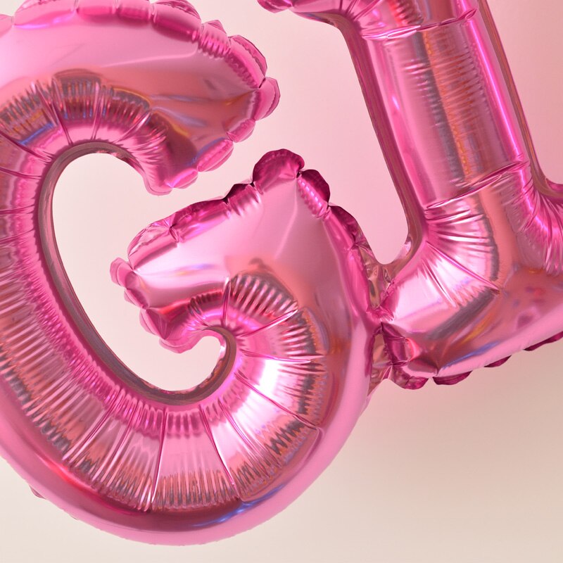 Carta de conexión "niño" "niña" globos de aluminio globos de de cumpleaños globo inflable de helio niños decoración de bebé