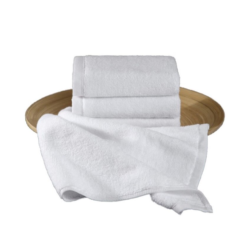 Zachte Witte Goedkope Gezicht Handdoek Kleine Handdoeken Vierkante Witte Keuken Handdoek Hotel Restaurant Kleuterschool Katoenen Handdoek