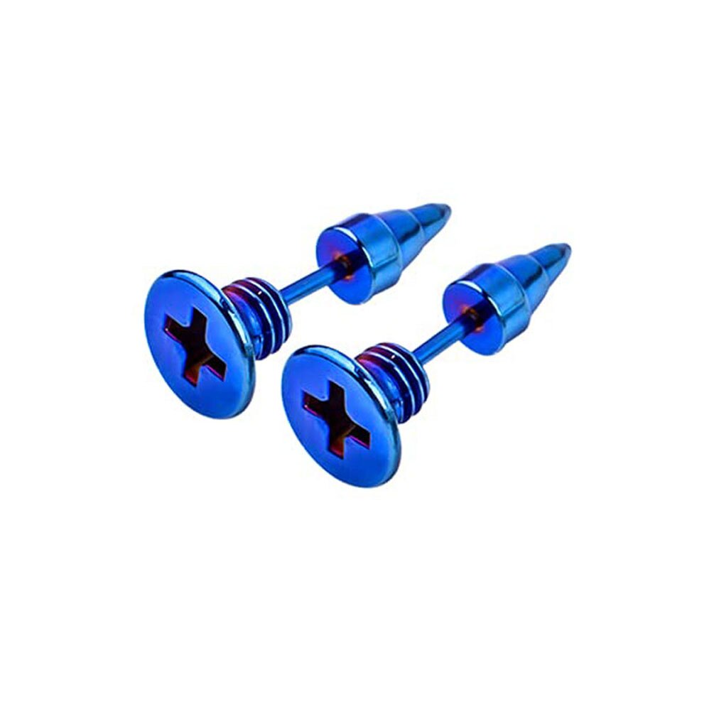 5 Pairs Punk Men &amp; Women Stud Earring Anti Allergic Stainless Steel Body Piercing Whole Screw Stud Earrings Funny jewelry: 1 Pair-Style A1