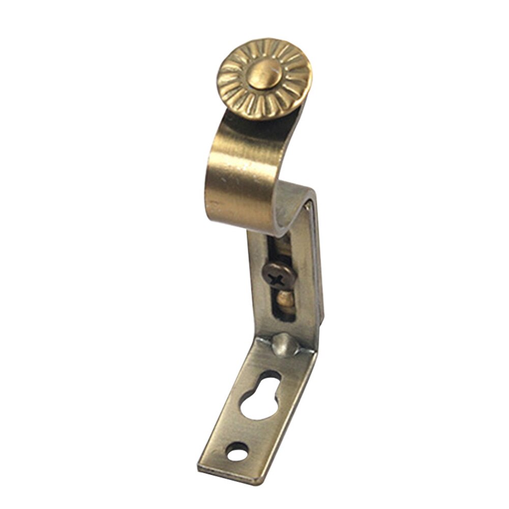 Holder Home Window-Dressing Fixed Curtain Rod Bracket Iron With Screws Decorative Support Hardware Modern Practical Easy Install: Green Bronze