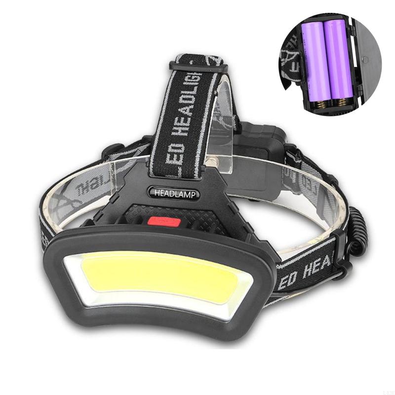 Cob Headlight Led Headtorch Flashlight Headlamp Waterproof Safe Camping Cycling