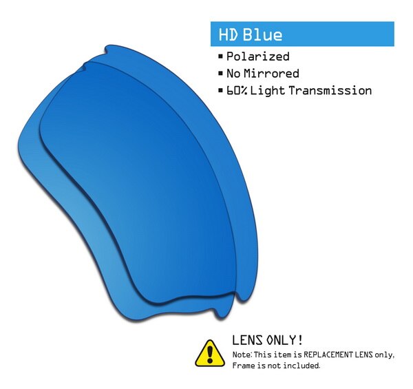Lentes de substituição polarizadas smartvlt para óculos de sol oakley half jacket xlj-várias opções: HD Blue