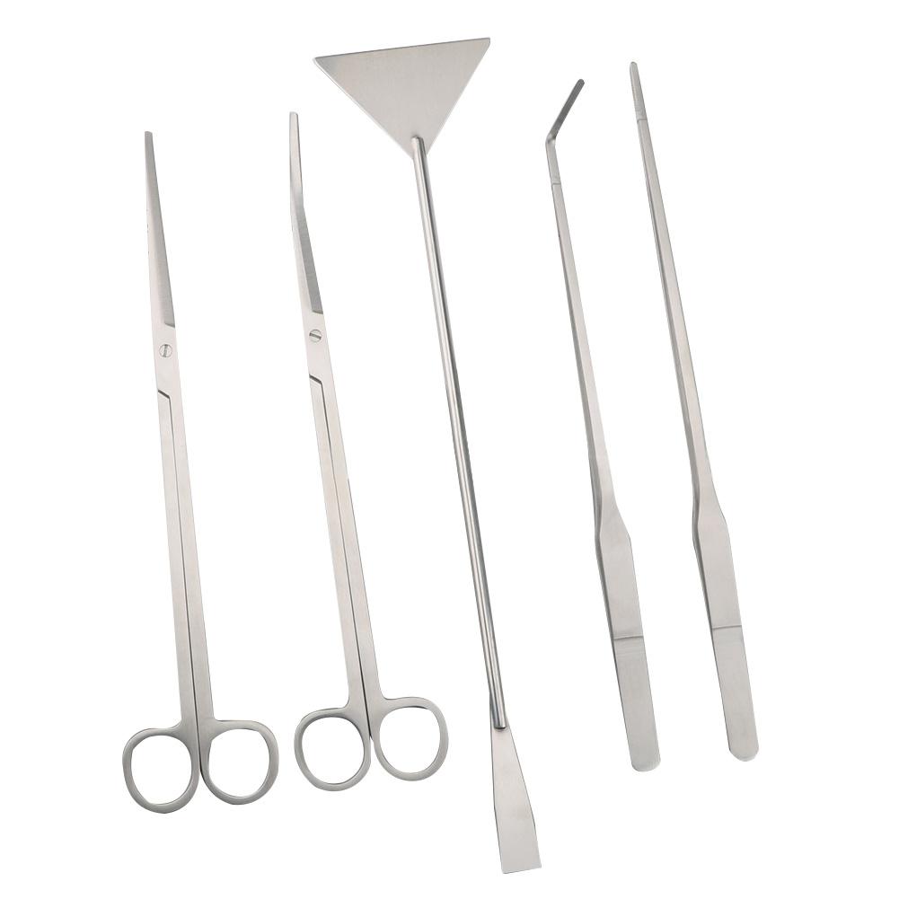 Aquarium Tools Kits Stainless Steel Aquarium Terrarium Set Aquarium Plant Tool Kit for Aquarium Fish Tank Tweezers Scissors Set