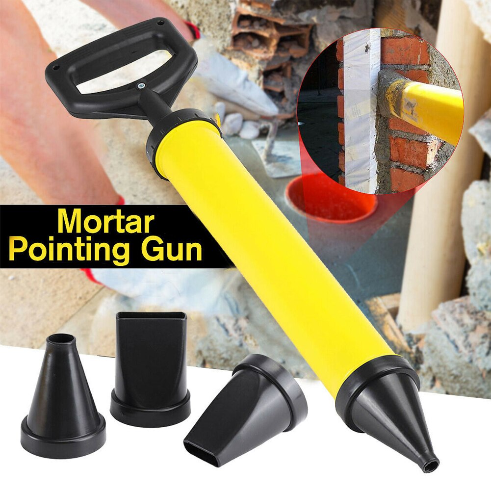 4 Nozzles Manual Caulking Gun cement sprayer applicator Pointing mortar Lime syringe Pump window Door Gap filling Repair tools