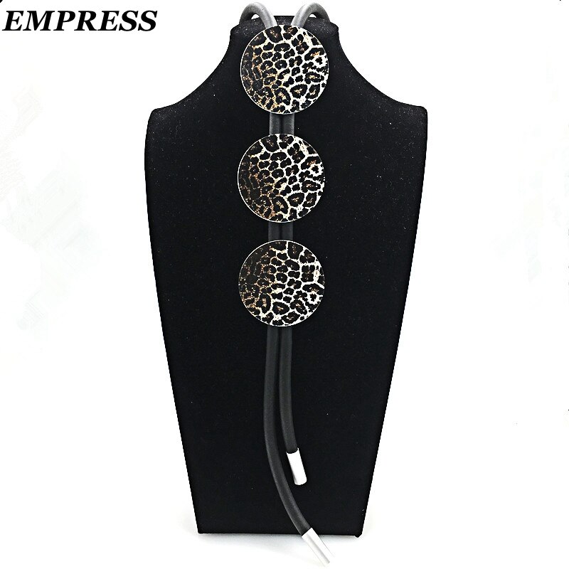 EMPRESS DIY Pop Leopard Print Pattern Foam Multi-Layer Style Hand-Made Statement Necklace Necklace Lucky Jewelry For Women: Default Title