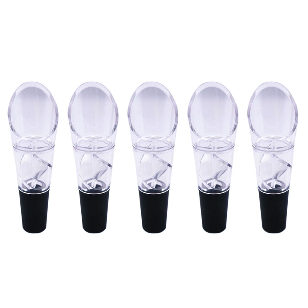 Aérateur de vin rouge blanc, bec verseur bouchon de bouteille décanteur, dispositif de réveil rapide Pour vin rouge 1/2/5 pièces: 5pcs