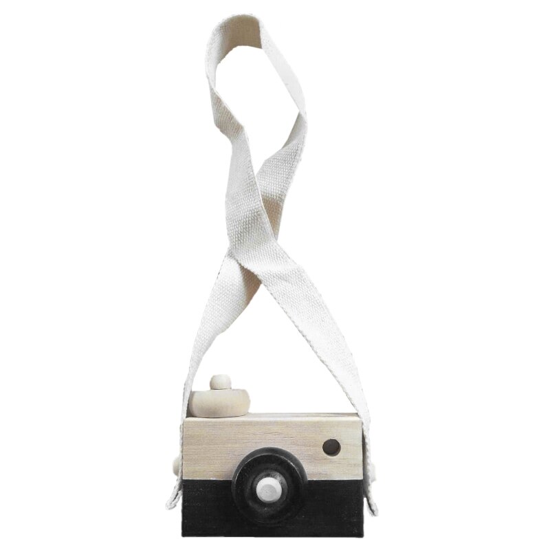 Opknoping Houten Mini Camera Kinderkamer Decoratie Speelgoed Muur Opknoping Ornament: Black