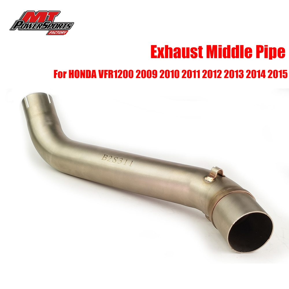 Motorcycle Exhaust Middle Pipe Link Pipe Slip On Section Muffler For HONDA VFR1200 Motobike