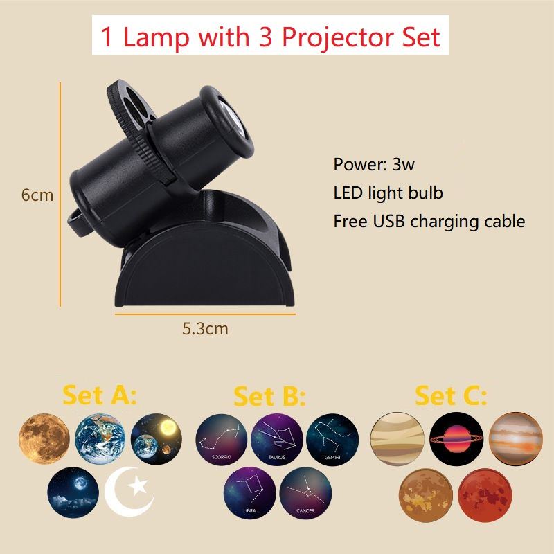 15 Patronen Ins Maan Projector Licht Sterrenhemel Projector Roteren Planetarium Lamp Wandverlichting Kamer Decor Led Nachtlampje