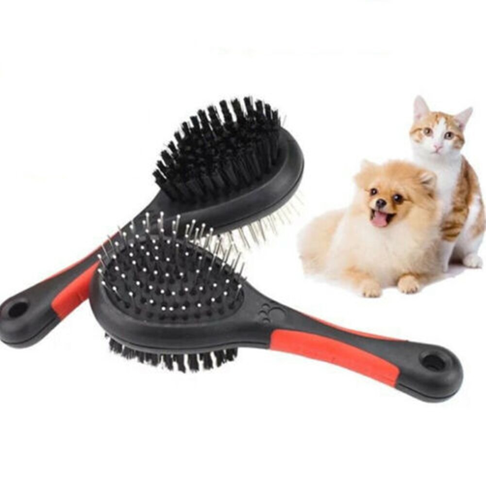 Dual Sided Pet Brush Pet Grooming Brush Dog and Cat Pin Brushes for Shedding Long and Short Fur Beauty Tools: Default Title