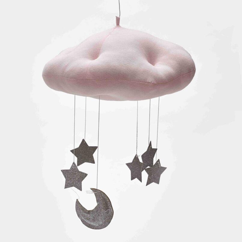 Stijl Nordic Thuis Cloud Wanddecoratie Baby Bebe Wieg Bed Opknoping Decor Voor Baby Troost Pop Kind Room Photo props: Pink B