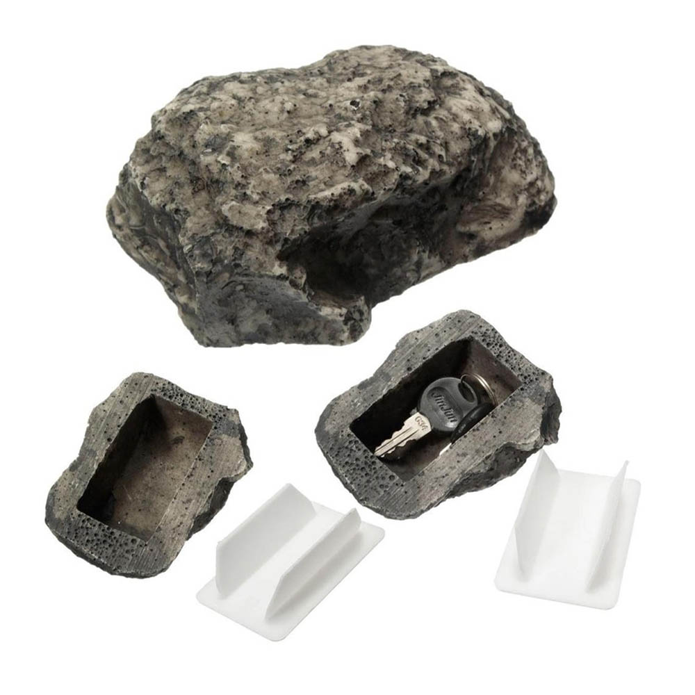 Stone Veiligheid Met Verstopt Voor Sleutels, Rock Weerbestendig, Plastic Basis, Houden Sleutels, Sleutelhouder