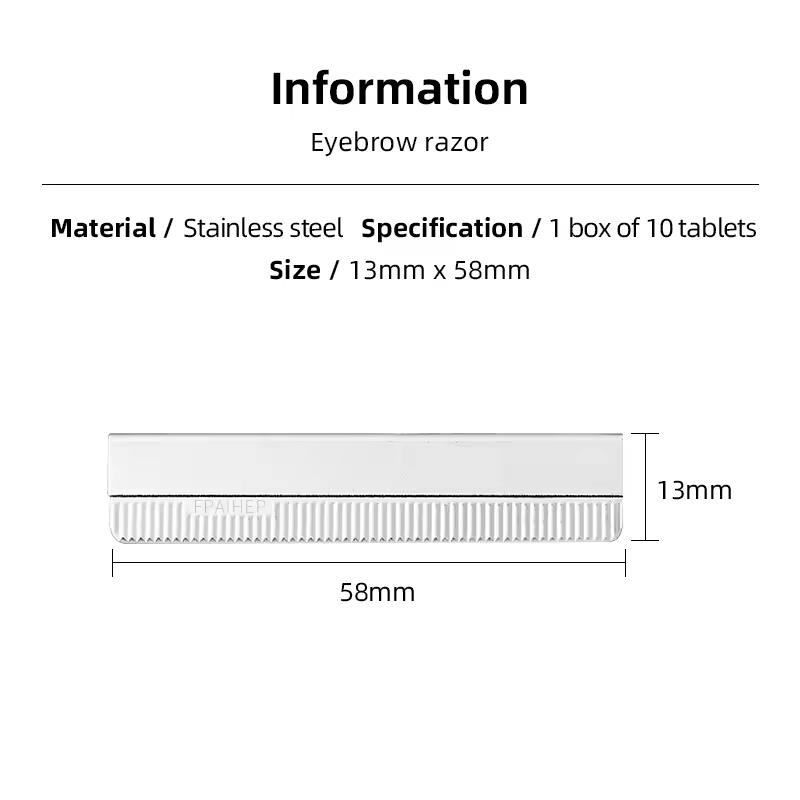 Enkelzijdige Scheermesjes, 100 Stuks Roestvrijstalen Wenkbrauwscheermes, Rechte Scheermesjes Wegwerp Veiligheid Scheermesjes Wenkbrauw Trimm