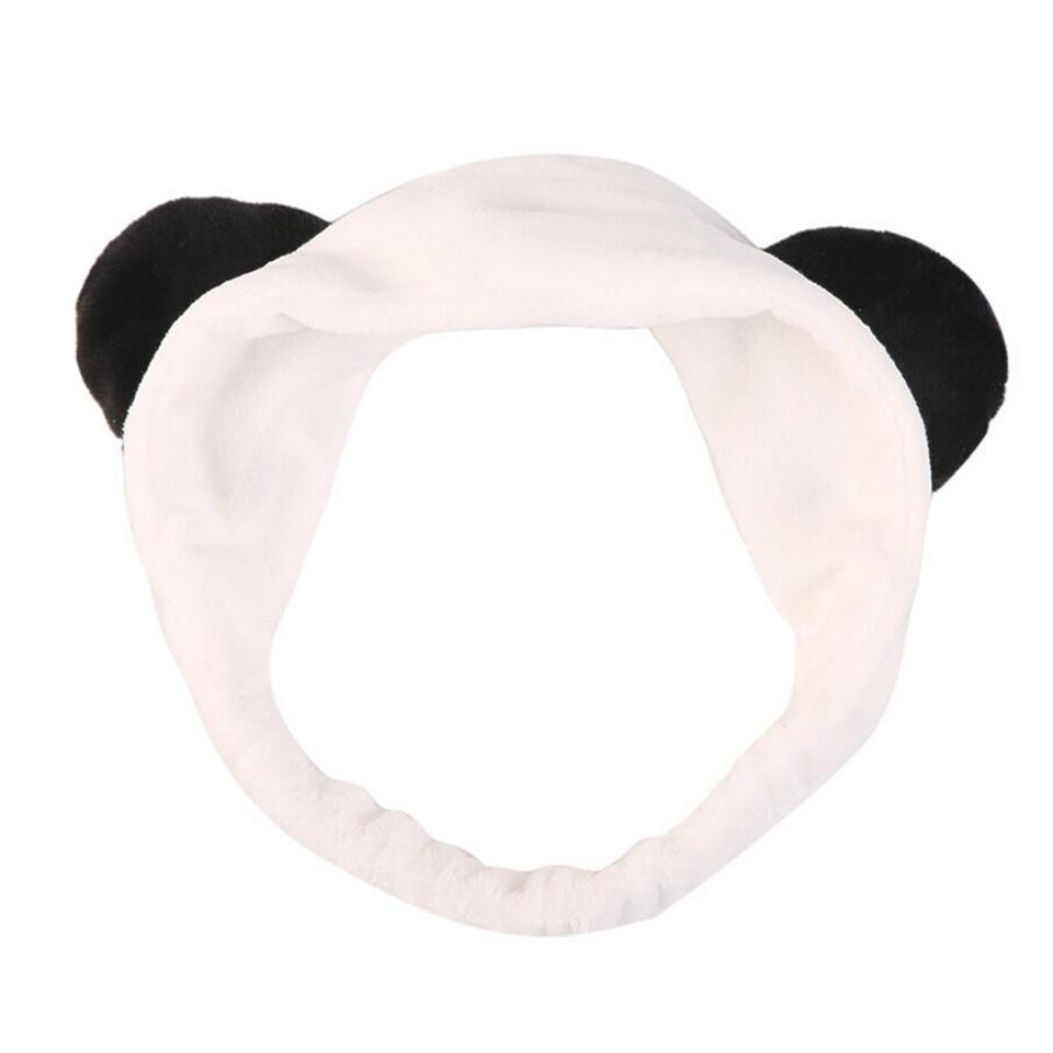 Härlig mjuk carol fleece katt öron smink kosmetisk dusch elastiskt hårband spa pannband tvätta ansikte hårspets pannband  hb011