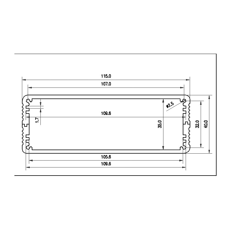 Kaolanhon DIY Box 115*40*168MM BZ1104 All aluminum amplifier case Enclosure preamp amp DAC amplifier chassis Housing