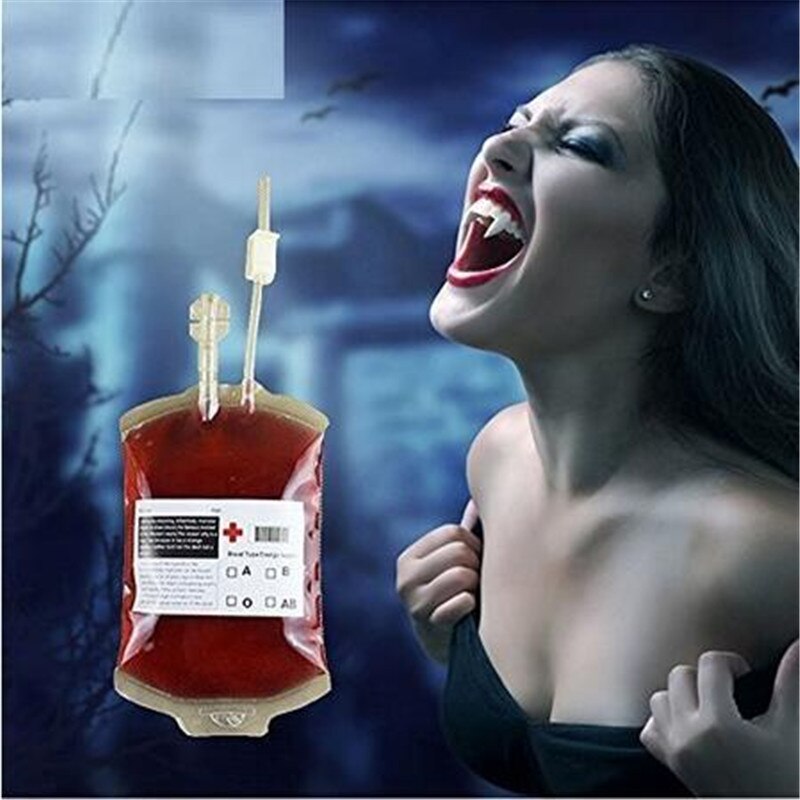 350Ml Halloween Prop Bloed Drinken Container Drinken Tas, Vruchtensap Bloed Drinken Pack Drank Tas Gratis Trechter