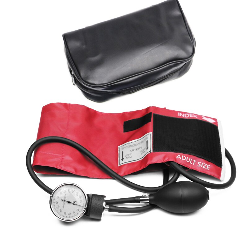 Adult Manual Blood Pressure Monitor BP Cuff Upper Arm Aneroid Sphygmomanometer Tonometer with Pressure Gauge