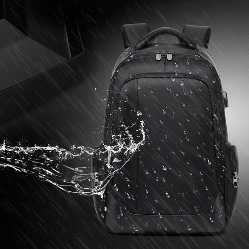 Mænd rejse rygsæk stor kapacitet taske med usb opladning port laptop rygsæk bhd 2: D