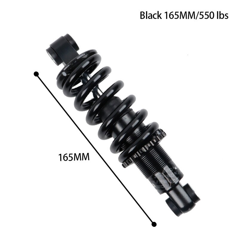 Kindshock Hinten Stoßdämpfer 165mm Downhill Stoßdämpfer Weichen Schwanz Stoßdämpfer Fahrrad Frühling Stoßdämpfer Hinten Gallen: Black