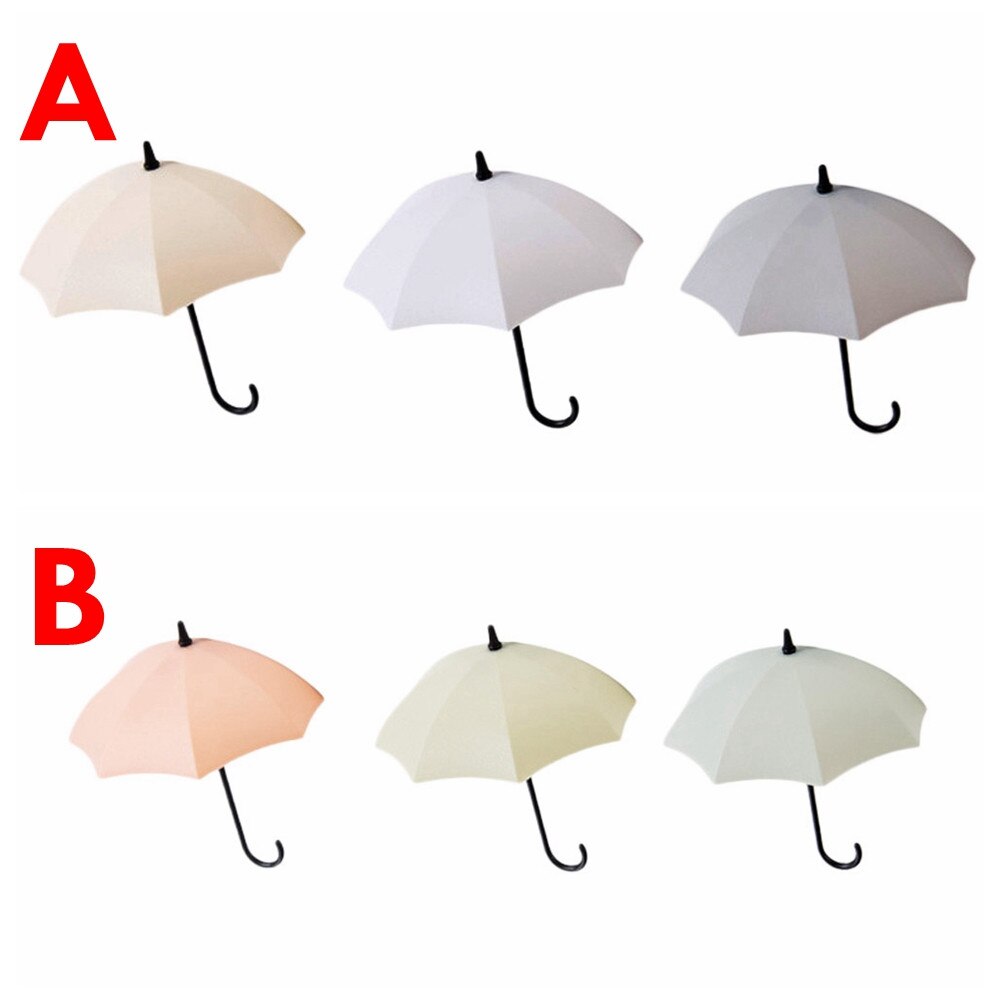 Muur Haken 3 Stks/set Leuke Paraplu Wall Mount Sleutelhouder Muur Haak Hanger Organizer Duurzaam