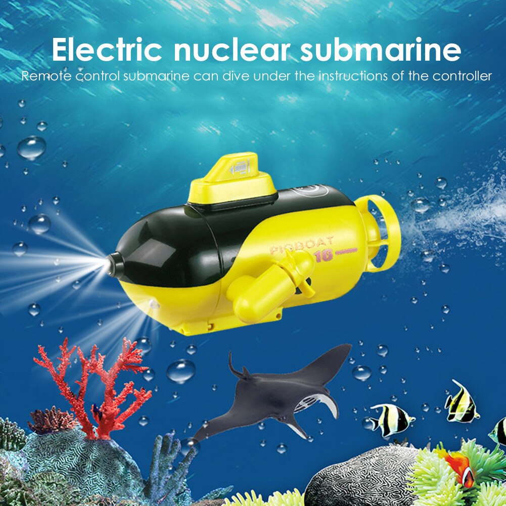 Remote Control Electric Nuclear Submarine Boat RC Ship Waterproof Water Toy for Children Boys with LED Light