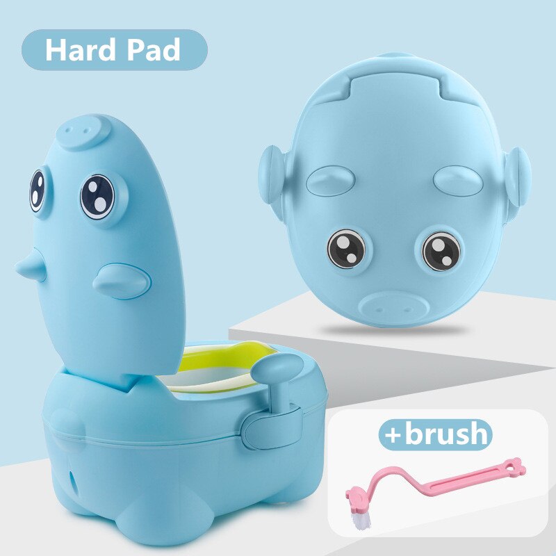 Tegneserie gris baby pottetrening sete baby takrenne toalett låve toalett trener sengepanne bærbar toalett rygg urinal til låve: Armlen blå