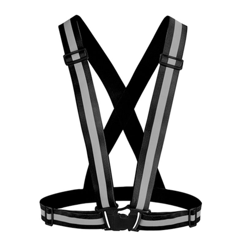 Reflective Safety Vest Strips for Construction Traffic Warehouse Visibility Security Jacket Reflective Strips Work Wear Uniforms: black