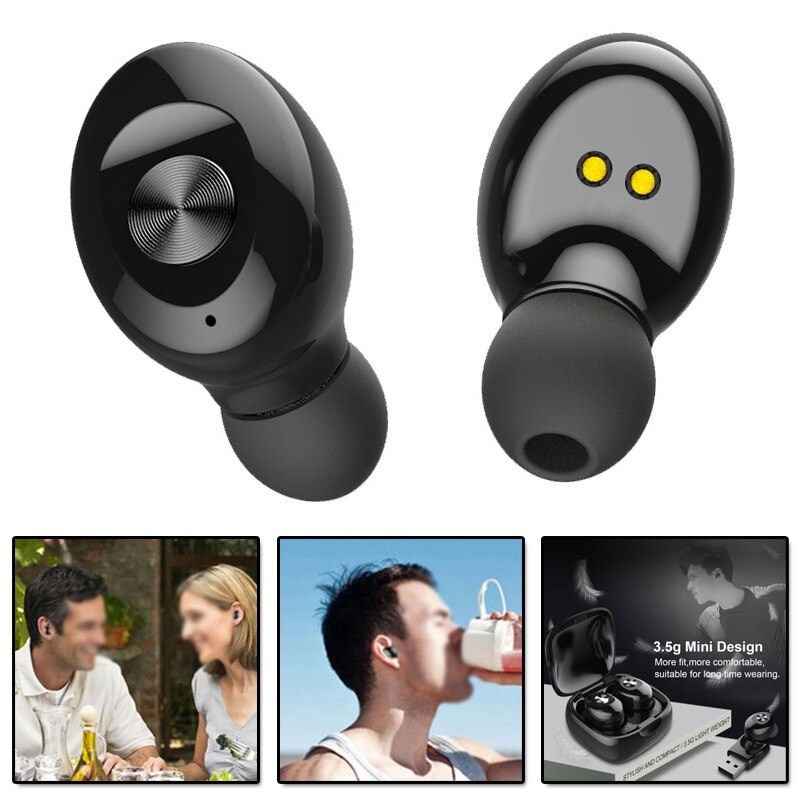 Tragbare Bluetooth 5,0 Wireless Kopfhörer Stereo In-Ear Sport Earbuds XG-12 IPX5 Wasserdichte Mini Headset Mit Lade Fall