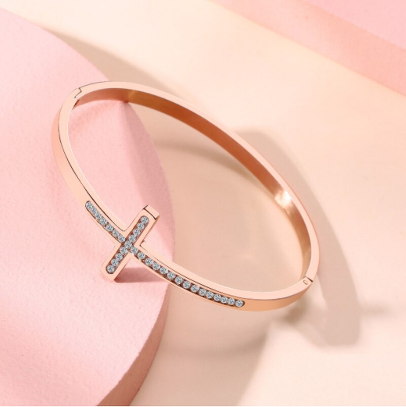 Brazalete de Metal de con cristales brillantes cruzados, , , boda