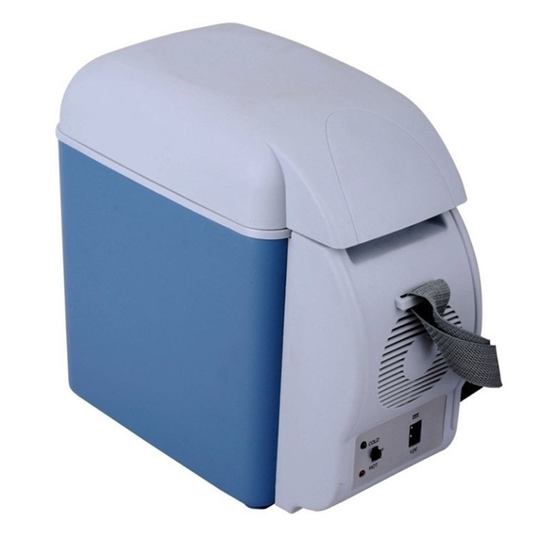 Electranics 7.5L Mini Car Refrigerator 12V in Blue Multi-Function Portable Geladeira for Cars Fridge for Travel RV Cooler Warmer