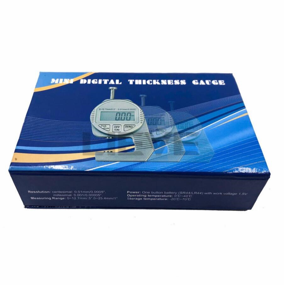 Digital Thickness Gauge Meter micrometer 12.7mm Large LCD Electronic Dial Indicator Sponge Thickness Measure Tool