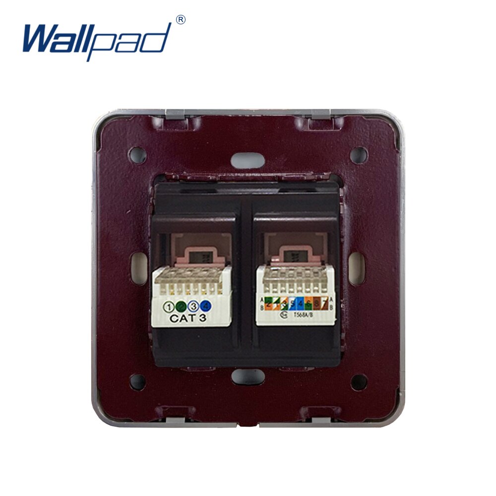 Wallpad TEL Data Socket Computer Ethernet RJ45 CAT6 Luxury White PC Panel Wall Week Electricity Outlet Sockets