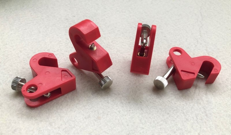 10 Stks/partij Breaker Lockout Lock Honden, Mcb Lock, Toggle Lock Veiligheid Stroomonderbreker Lock, multi Pole Mcb Lockout Tool-Gratis Lockout