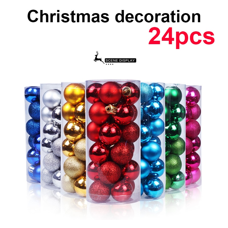 24pcs/lot Christmas Tree Decor Ball 30mm Party Han... Grandado