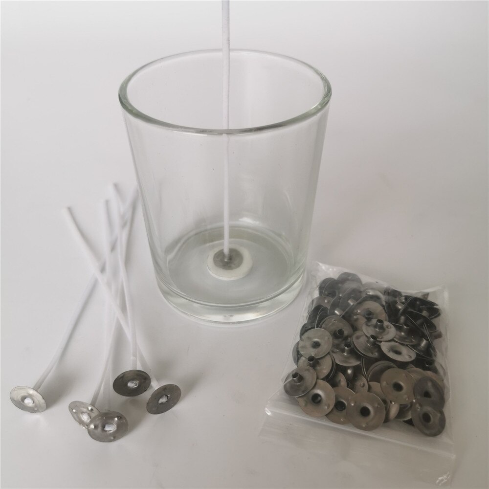 100pcs/lot 12.5mm Metal Candle Wick Self Centering Sustainers Tabs Base Diy Candle Making Candle Wick Base