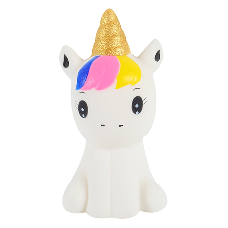 unicornio encantador Squishy simulación de poliuretano pan lento Rising perfumado suave apretar el alivio del estrés para chico de Navidad