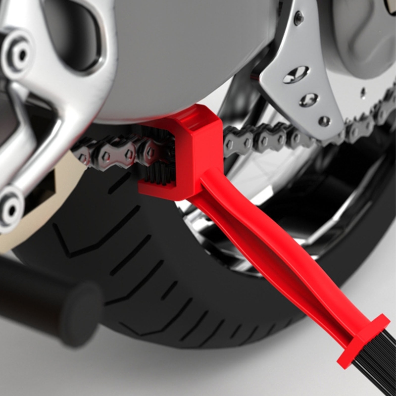 Kit de cepillo de limpieza para cadena de motocicleta, herramientas de limpieza para mantenimiento de engranajes, juego de depurador, cuidado de bicicleta, estable, duradero, doble extremo